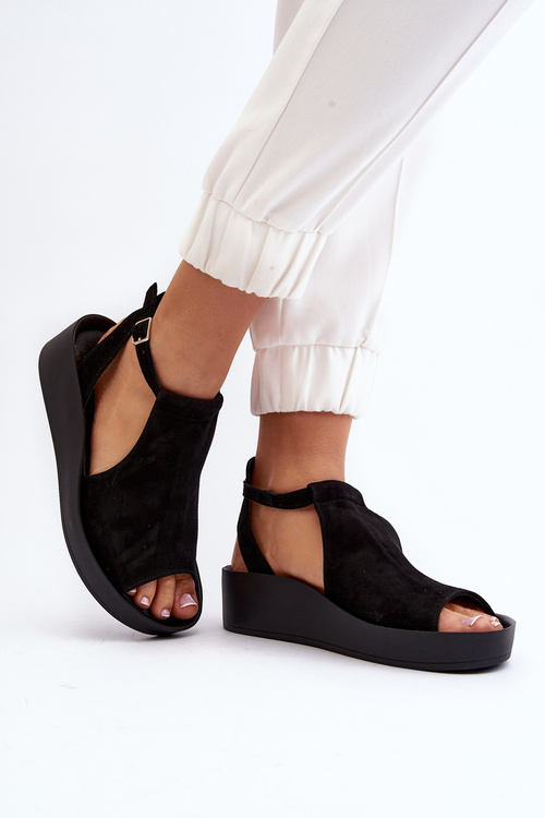 Zazoo 2914 Dámské sandály z semiše Černé