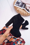 Dámske topánky na stĺpiku čiernej Celinne Suede Platform