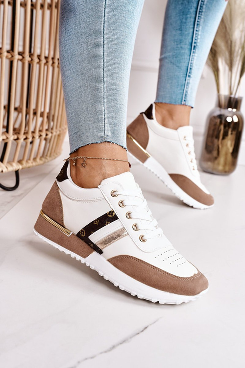 Dámská Sportovní Obuv Sneakersy Bile-Khaki Lifestyle