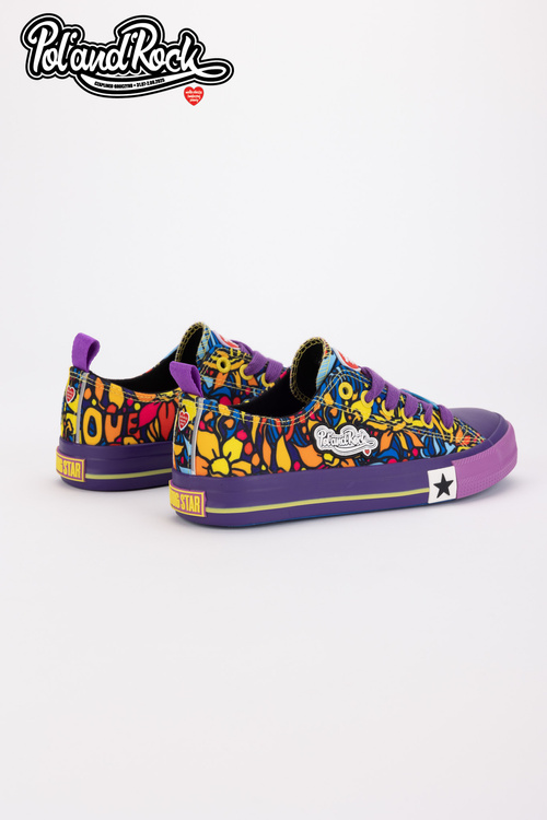 Tenisky Pol'and'Rock Festival X Big Star SS274905 Fialové