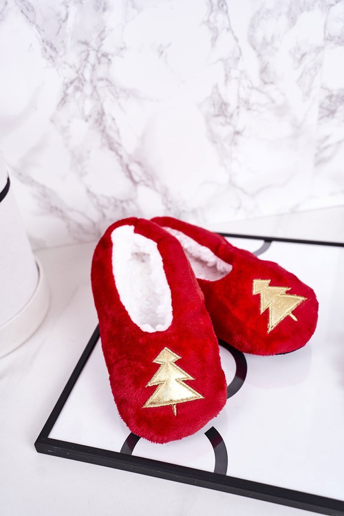 Vianočné detské papaci s vianočným stromčekom červené nechajte snežiť