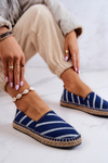 Dámska klasická espadrilles veľká hviezda JJ274960 Navy Blue