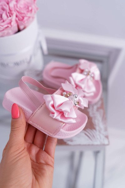 Dětské Gumové Nazouváky S Mašlí Růžové Senari