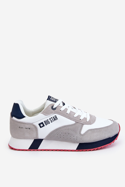 Memory Foam System Pánské sportovní boty Big Star LL174160 Bílá a šedá