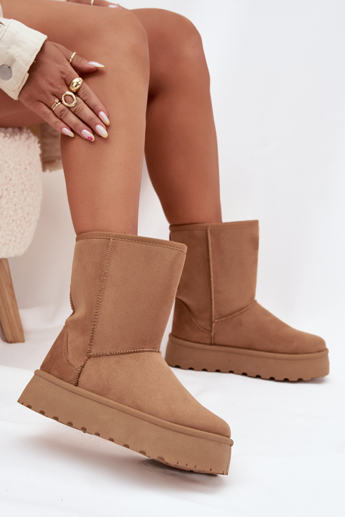 Dámské Zimní Boty S Teplým Kožíškem Hnědé Abrams