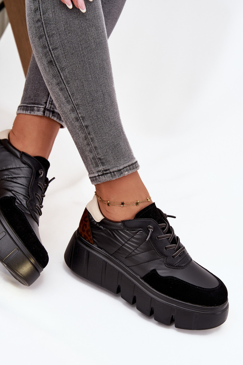 Dámske športové tenisky na platforme Vinceza 58565 Čierne