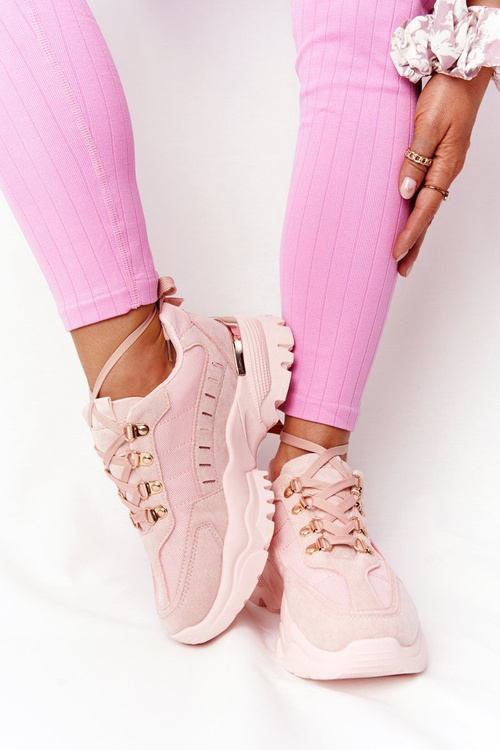 Dámské Sneakersy Na Velké Podrážce Růžové Good Mood