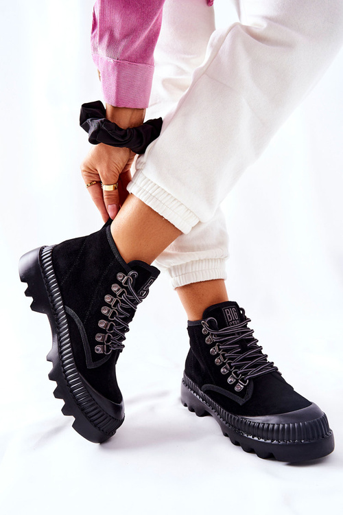 Kožené Turistické Boty Big Star II274363 černé