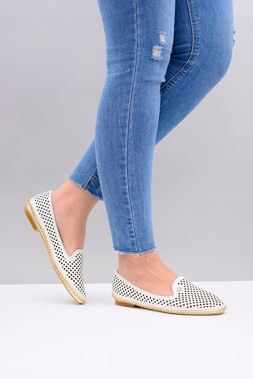 Lu Boo Biele otvorené baleríny Lordy Styish