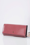 Veľká dámska ružová módna peňaženka