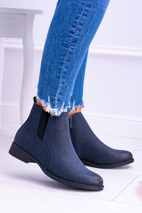 Sergio Leone Navy Blue Boots