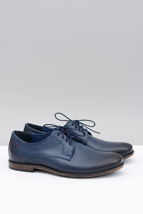 Navy Navy Leather Pánske topánky James