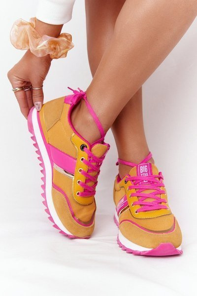 Dámska športová topánka Pamäť pena Veľká hviezda HH274273 žltá