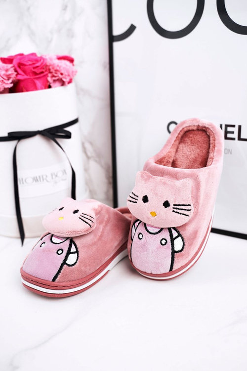 Izolované flip flops pre deti Papci Pink Kitty