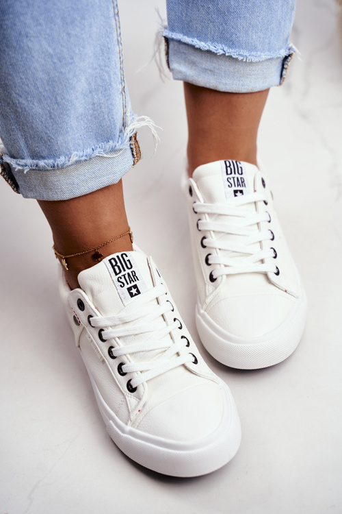 Dámske kožené tenisky Big Star GG274060 biela