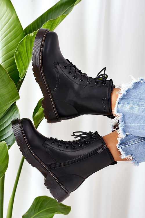 Teplé Kotníkové Boty Workery Big Star II274105 Černé