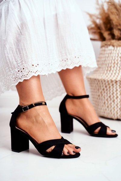 Ženské sandále semišové čierne dámy milión