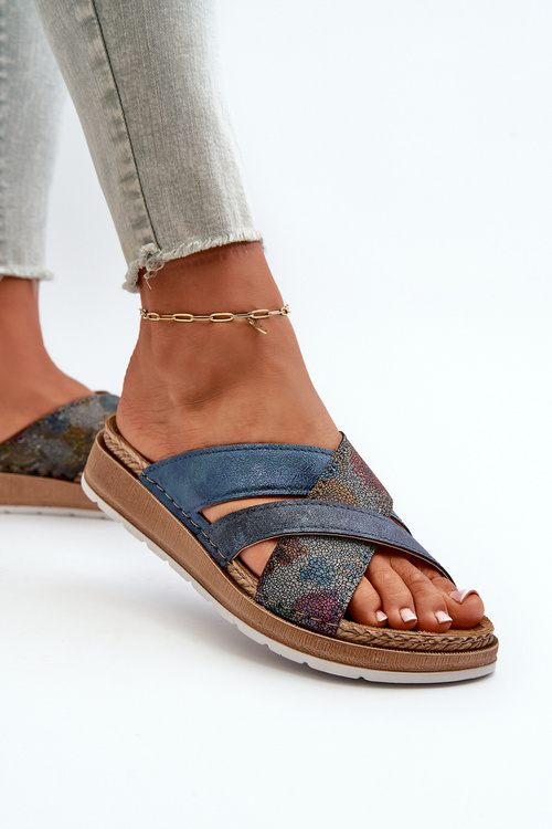 Pohodlné Ľahké Dámske Papuče Inblu GS000052 Tmavomodré