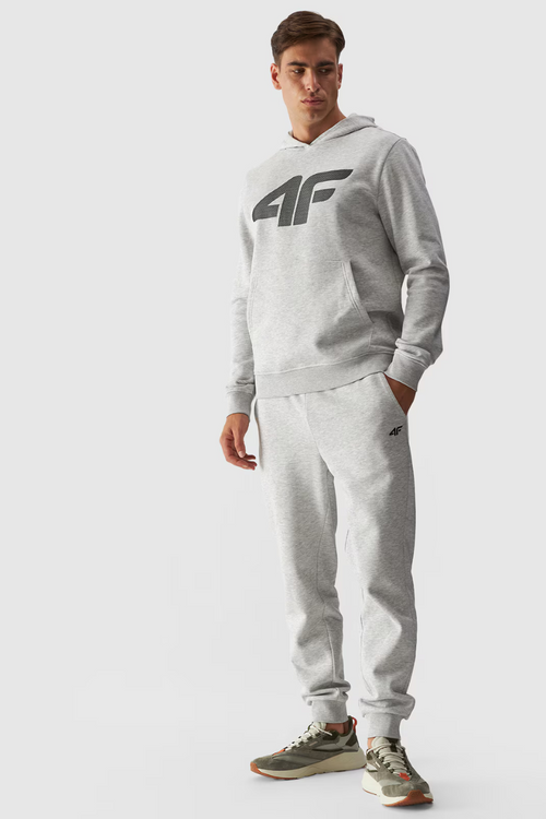 Pánské Teplákové Kalhoty Joggery 4FWMM00TTROM0942-27M Šedý Melír