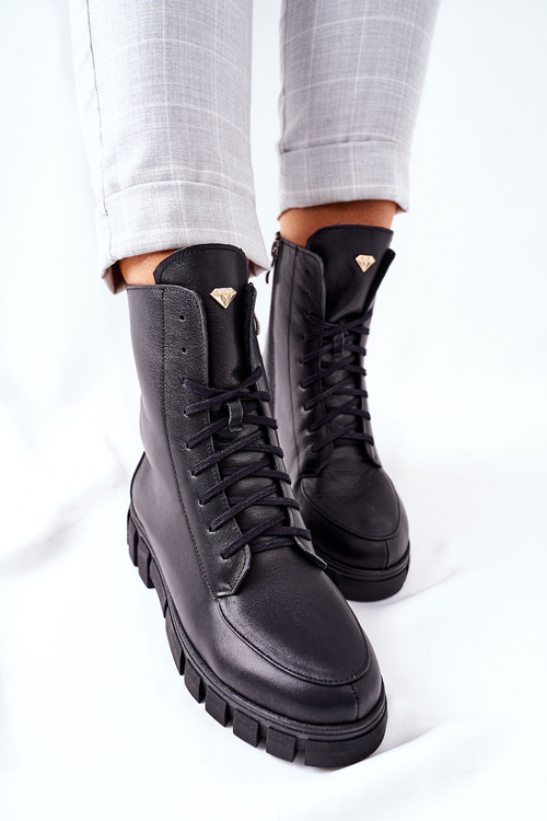 Dámske kožené topánky Nicole 2673 čierna