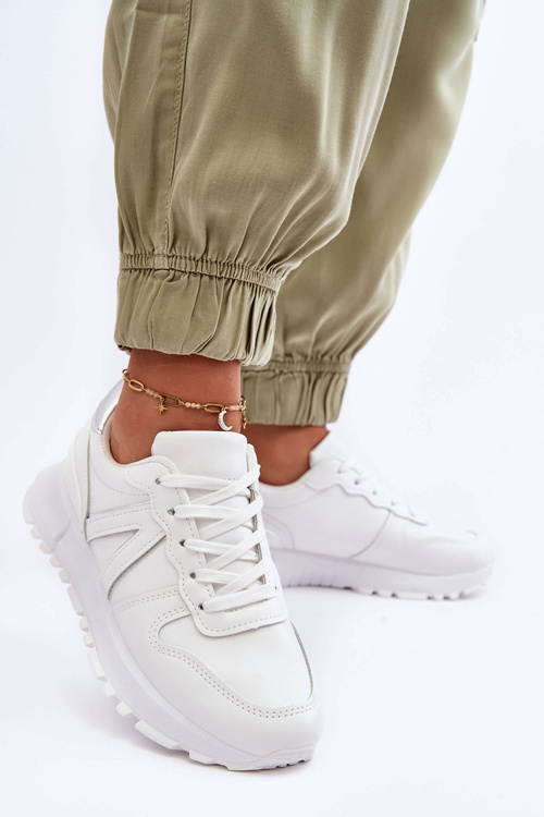 Dámska kožená topánka z bieleho kabama