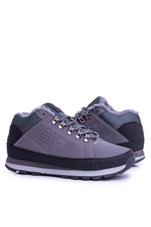 Pánská treková obuv zateplená tmavě šedé Newlans2