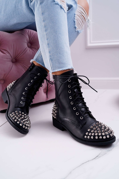 Dámské černé kotníkové boty Lu Boo Tension