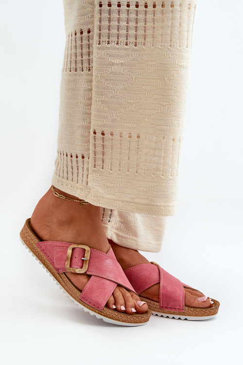 Pohodlné dámské žabky s přezkou Inblu VO000012 růžové