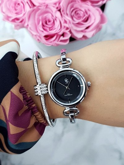 Luxe dámský náramek hodinky stříbrné Mega