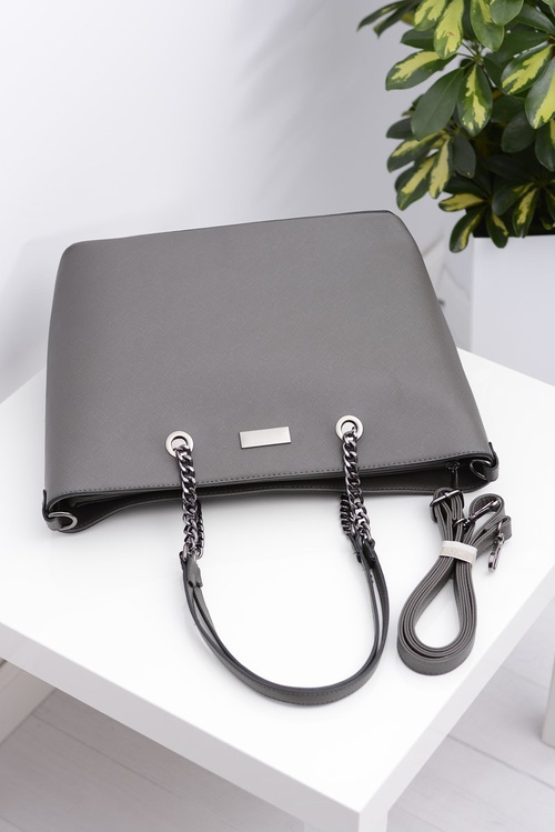 Damska Duża Szara Klasyczna Torebka