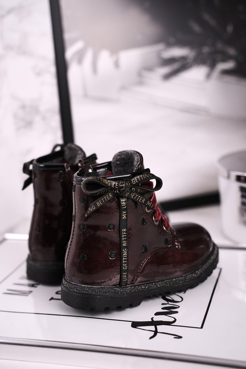 Maľované detské lakované vínovo