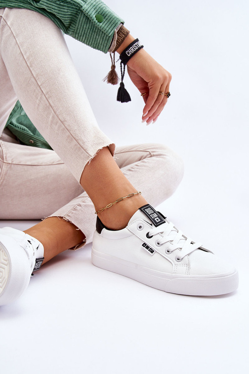 Dámské Kožené Tenisky Big Star EE274312 Bílé-černé