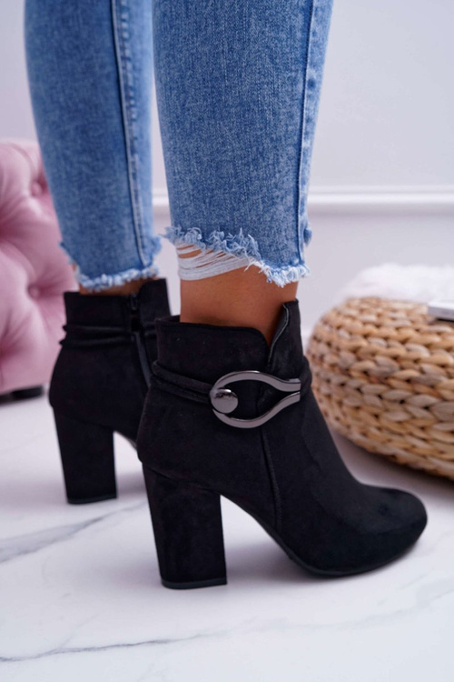 Dámské Kotníkové Boty Na Podpatku Černé Tola S.Barski