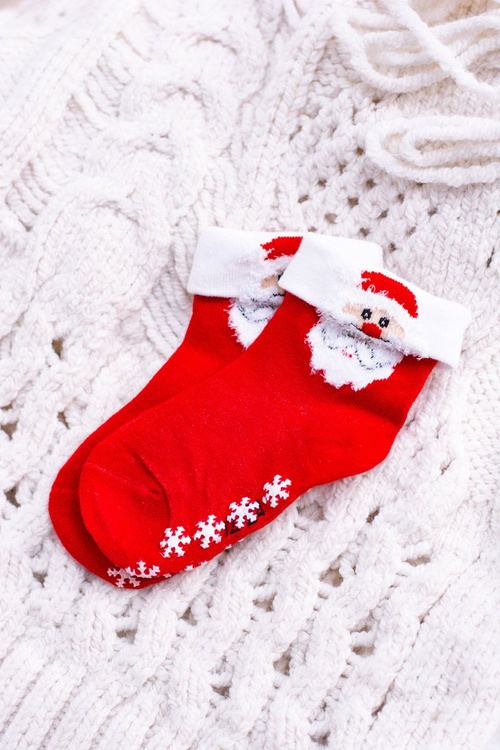 Detské detské dovolenky Non -Slip ponožky so Santa Clausom