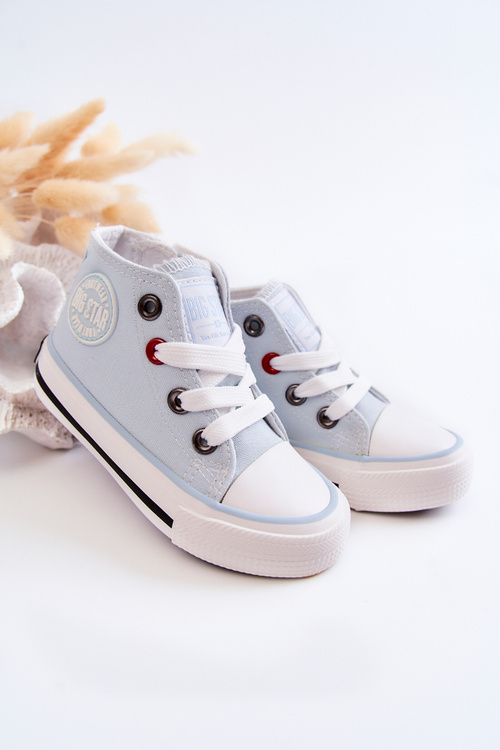 Detské vysoké tenisky s veľkou hviezdou HH374088 Blue Slider