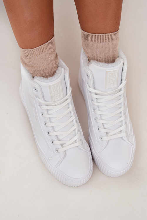 Zateplené Dámske Tenisky Na Platforme Big Star OO274794 Biele