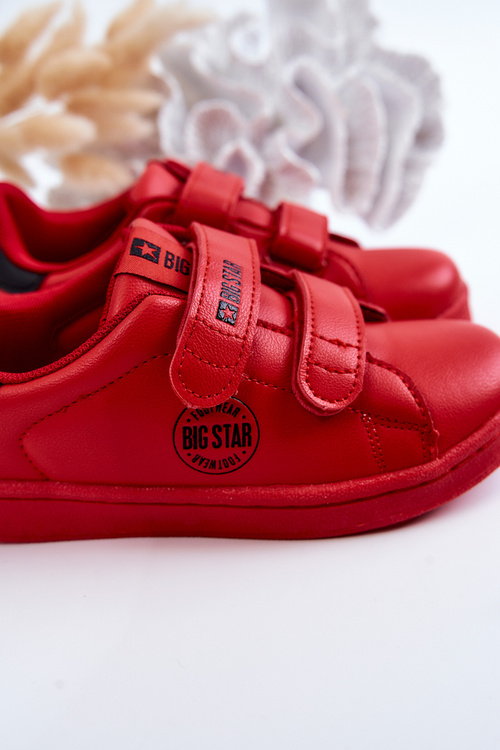 Dětské Tenisky Na Suchý Zip Big Star DD374030 Červená černá