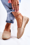 Pošmyknuté ženské semišové espadrilles beige corry