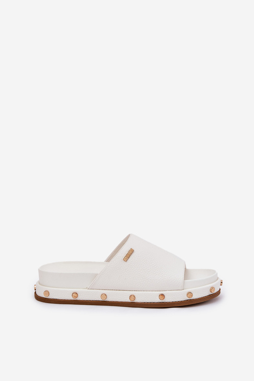 Dámske Sandále Na Platforme S Klincami Big Star RR274216 Biely