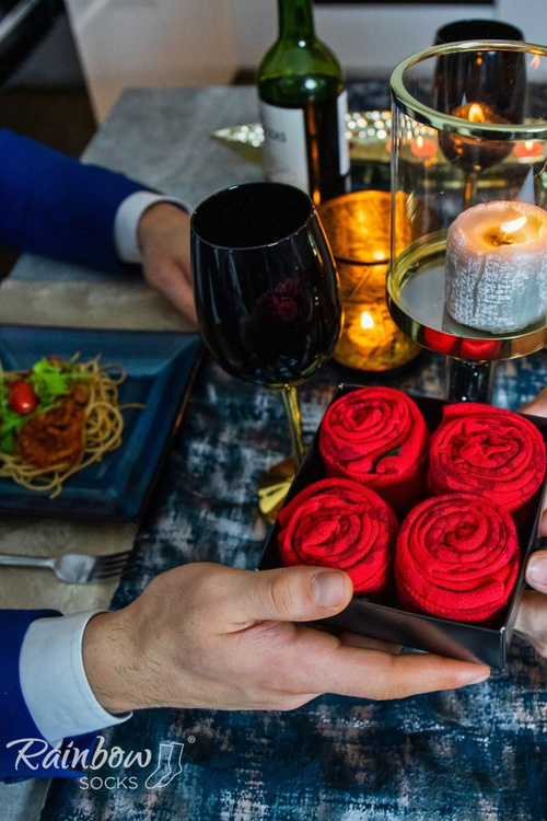 Dúhové ponožky ponožky večné ruže 2 páry