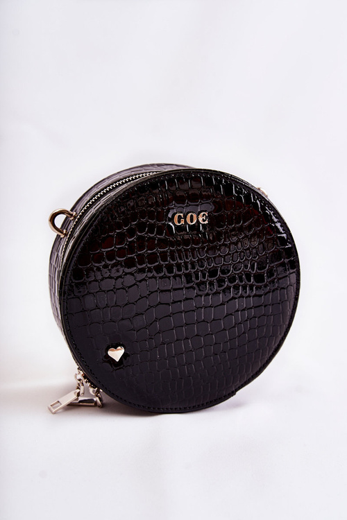 Lakované Kabelka Kuferek GOE ZNJ007 Černá