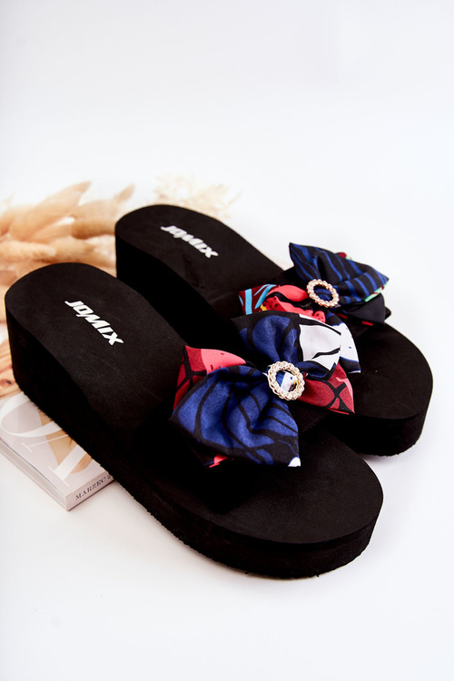 Dámské pěnové pantofle na klínku Černá Silana