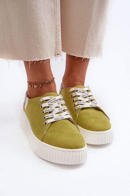 Dámske tenisky MEMORY FOAM SYSTEM BIG STAR NN276003 Limetkové