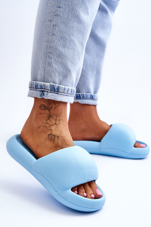 Dámské lehké pěnové pantofle na platformě Blue Milton