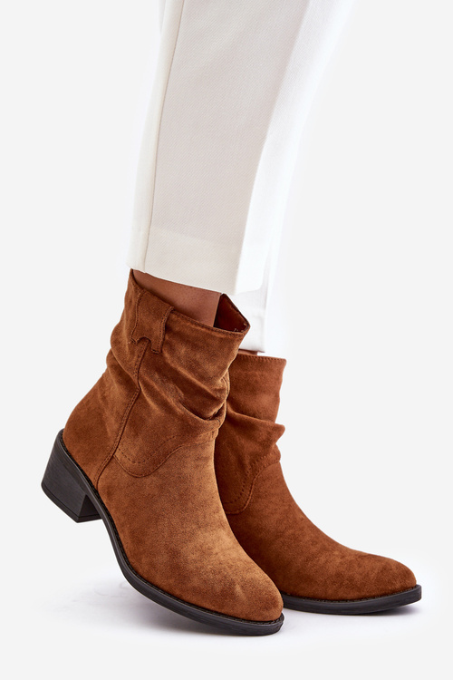 Zateplené Dámske Topánky S Nažehleným Zvrškom Na Nízkom Opätku Béžové Zinanya