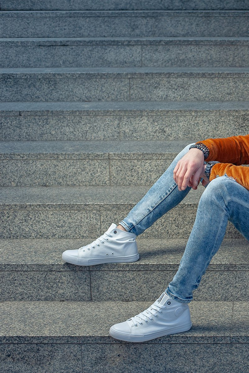 Pánske klasické vysoké tenisky Big Star FF174551 biela