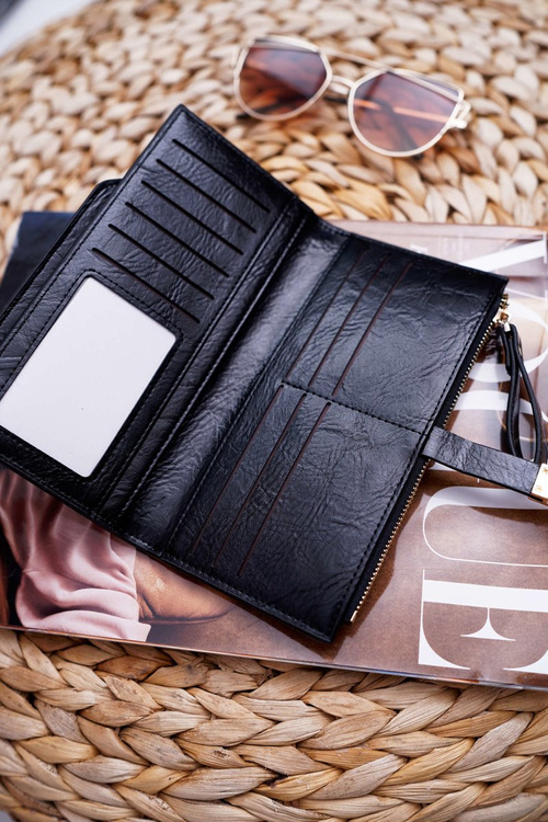 Veľká čierna AD-64 Dámska peňaženka