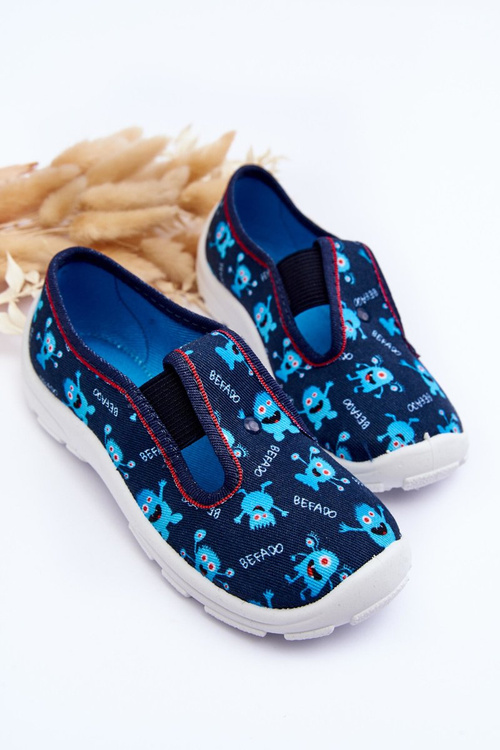 Boty Papcie Befado Vsuvné 975X177 Modré