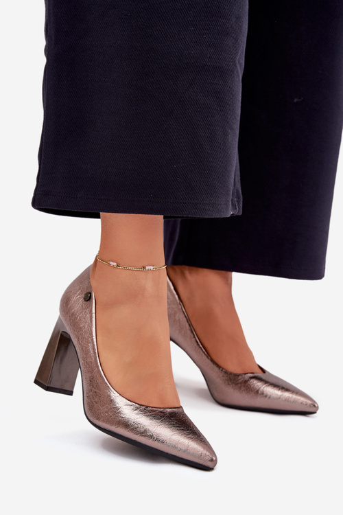 Dámske Lodičky Na Podpätku Vinceza 62252 Grafitové