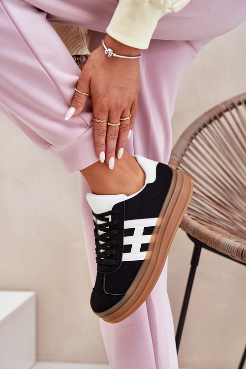 Dámske Tenisky Na Platforme Čierne Syliyana